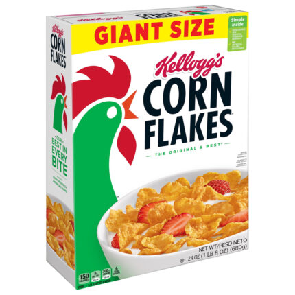 Kellogg'S, Corn Flakes Giant Size Cereal, Case Of 8, 24 Oz