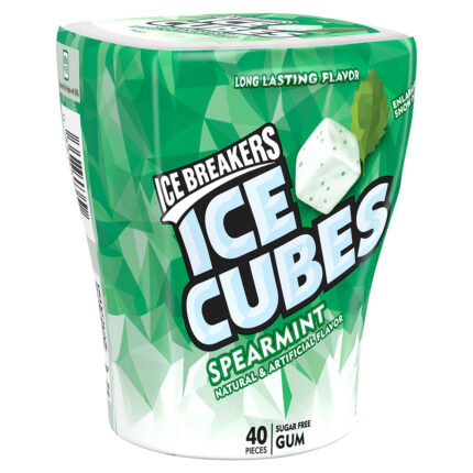 Ice Breakers, Cubes Sugar Free Gum Spearmint, Case Of 4, 3.24 Oz