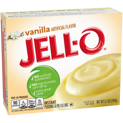 Jell-O, Jello Vanilla Instant Pudding Mix, Case Of 24, 5.1 Oz