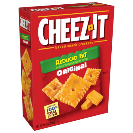 Cheez-It, Reduced Fat Original Baked Snack Crackers, Case Of 12, 11.5 Oz