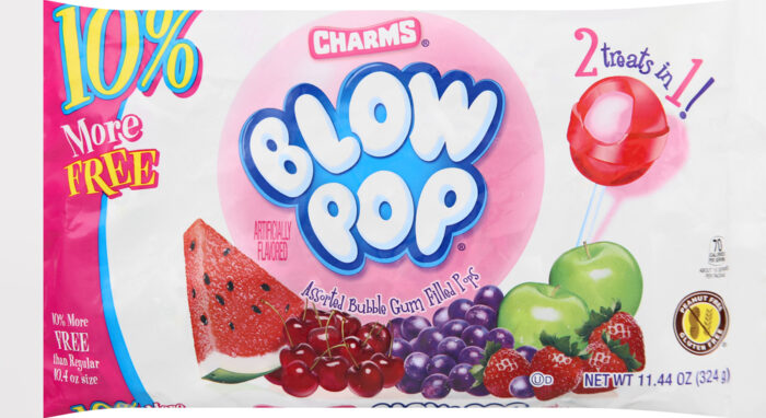Charms, Blow Pop Assortment Bubble Gum Filled Pops Candy, Case Of 24, 10.4 Oz - Image 1