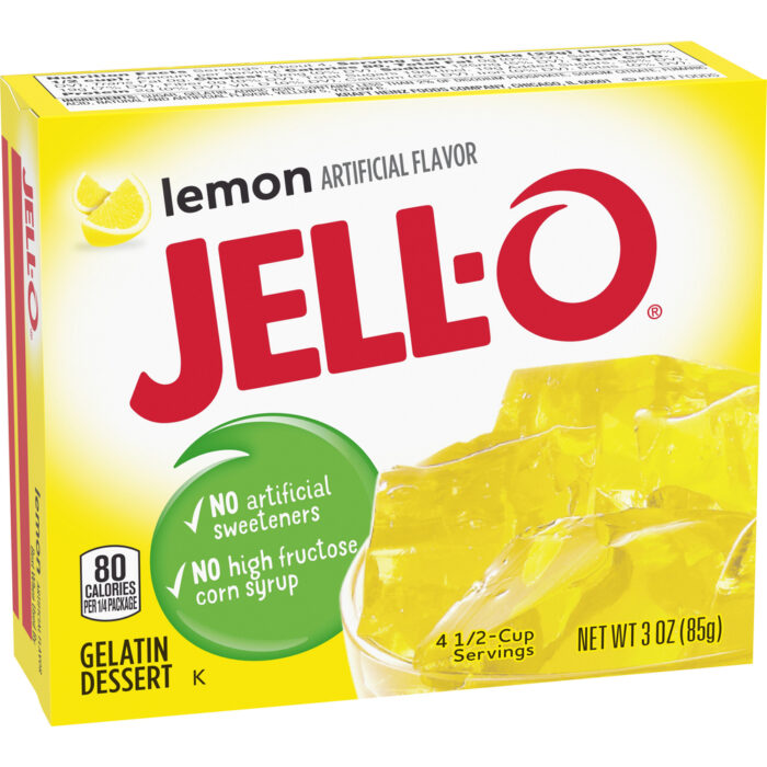 Jell-O, Jello Lemon Gelatin Dessert Mix, Case Of 24, 3 Oz - Image 1