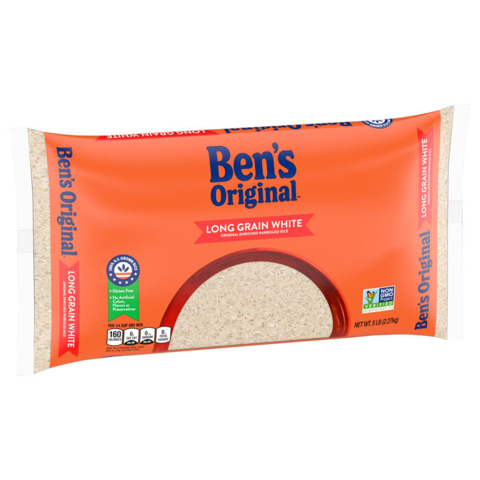 Ben'S Original, Long Grain White Enriched Parboiled Rice, Case Of 6, 5 Lb - Image 1