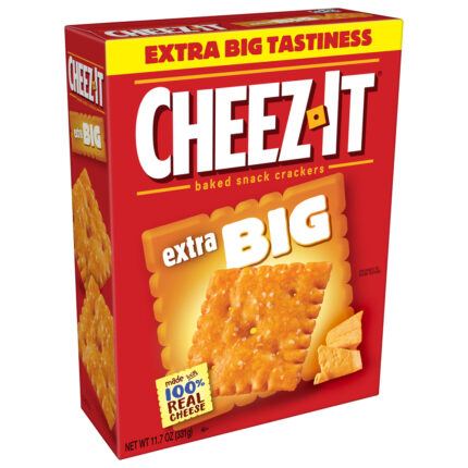 Cheez-It, Extra Big Baked Snack Crackers, Case Of 12, 11.7 Oz