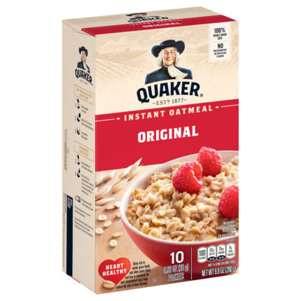 Quaker, Original Instant Oatmeal, Case Of 12, 9.8 Oz