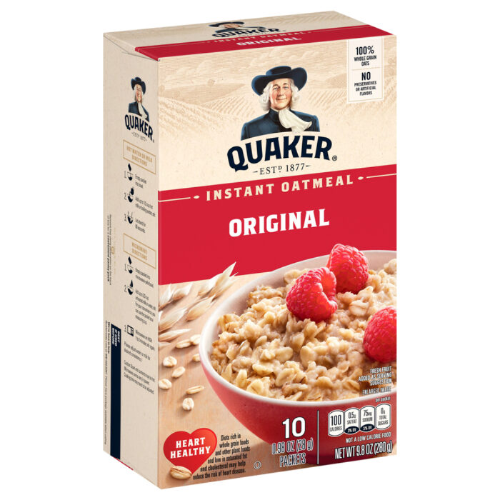 Quaker, Original Instant Oatmeal, Case Of 12, 9.8 Oz - Image 1