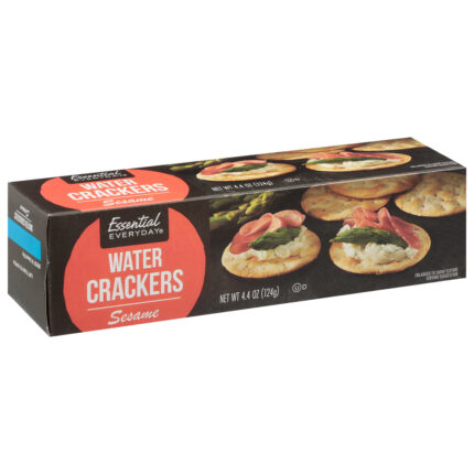 Essential Everyday, Water Crackers Sesame, Case Of 12, 4.4 Oz