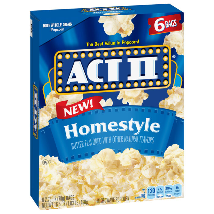 Act Il, Homestyle Butter Flavored Microwave Popcorn 6 Bags, Case Of 6, 16.5 Oz - Image 1