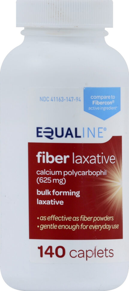 Equaline, Fiber Laxative Caplets, Case Of 6, 140 Ct
