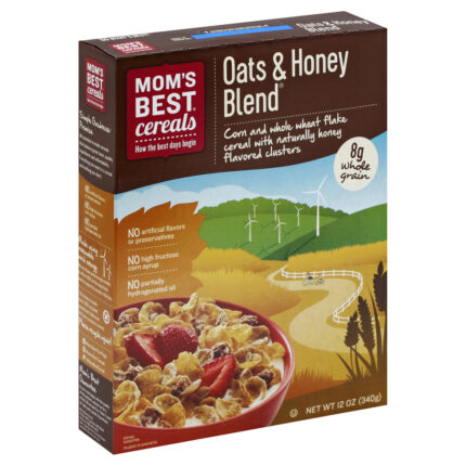 Moms Best, Cereal Oats & Honey Blend, Case Of 8, 12 Oz