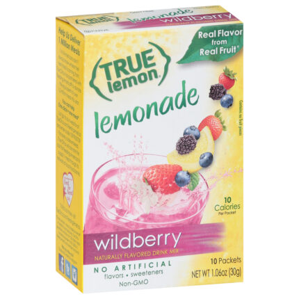 True Lemon, Lemonade Wildberry Drink Mix Packet, Case Of 12, 1.06 Oz