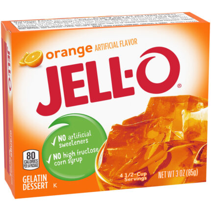 Jell-O, Jello Orange Instant Gelatin Mix, Case Of 24, 3 Oz