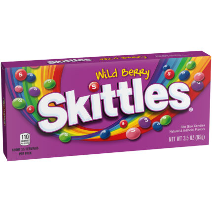 Skittles, Wild Berry Candies Bite Size, Case Of 12, 3.5 Oz