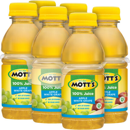 Mott'S, Apple White Grape 100% Juice 6 Ct/8 Fl Oz, Case Of 4, 48 Fl Oz