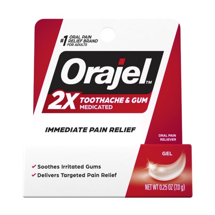 Orajel, Pain Reliever Gel 2X Medicated Toothache & Gum, Case Of 6, .25 Oz - Image 1