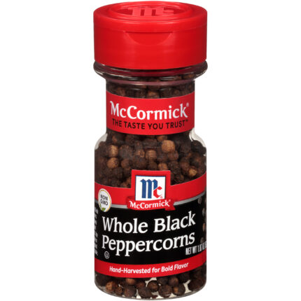 Mccormick, Whole Black Peppercorns Shaker, Case Of 6, 1.87 Oz
