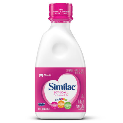 Similac, Soy Isomil Infant Formula With Iron Ready To Feed, Case Of 4, 32 Fl Oz