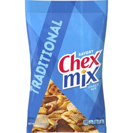 Chex Mix, Snack Mix Savory Traditional, Case Of 12, 8 Oz