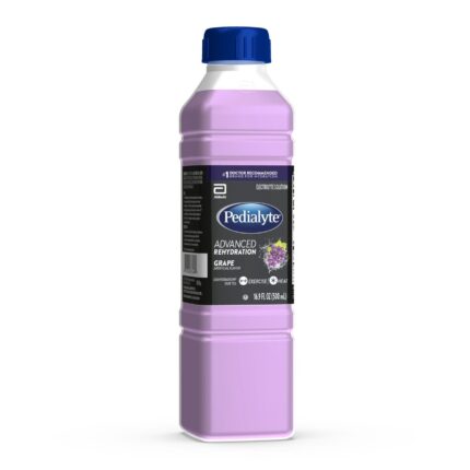 Pedialyte, Grape Advanced Rehydration Bottle, Case Of 12, 16.9 Fl Oz
