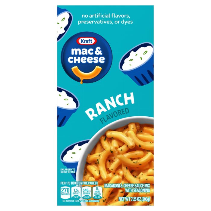 Kraft, Mac And Cheese Ranch Flavored, Case Of 12, 7.25 Oz - Image 1