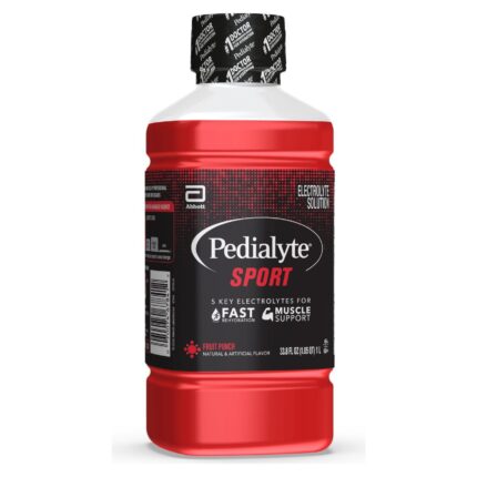Pedialyte, Sport Electrolyte Solution Fruit Punch Ready-To-Drink Bottle, Case Of 4, 33.8 Fl Oz