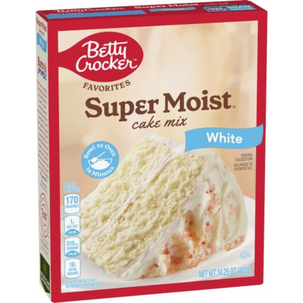 Betty Crocker, Super Moist White Cake Mix, Case Of 12, 14.25 Oz