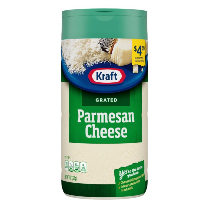 Kraft, Parmesan Cheese Grated, Case Of 24, 8 Oz - Image 1