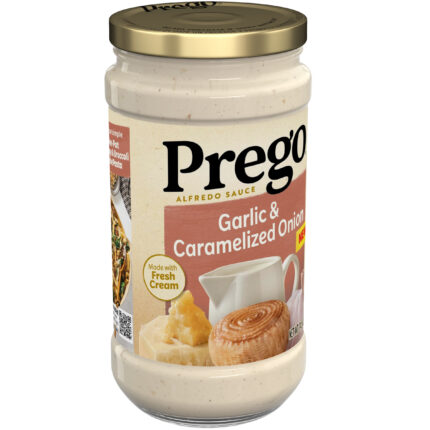 Prego, Garlic & Caramelized Onion Alfredo Sauce, Case Of 12, 14.5 Oz