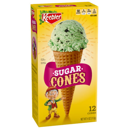 Keebler, Sugar Cones, Case Of 6, 4 Oz