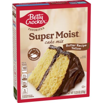 Betty Crocker, Super Moist Butter Recipe Yellow Cake Mix, Case Of 12, 13.25 Oz