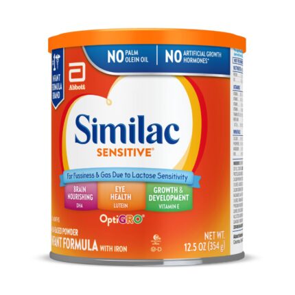 Similac, Sensitive For Fussiness And Gas Infant Formula With Iron Powder Can, Case Of 6, 12.5 Oz