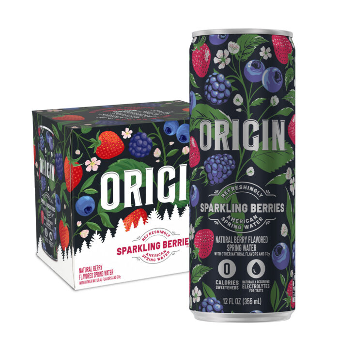 Origin, Sparkling Berries, Case Of 4, 72 Fl Oz - Image 1