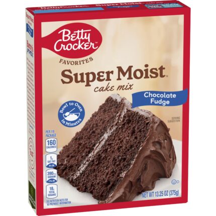 Betty Crocker, Favorites Super Moist Cake Mix Chocolate Fudge, Case Of 12, 13.25 Oz