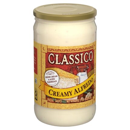 Classico, Creamy Alfredo Pasta Sauce Jar, Case Of 12, 22 Oz