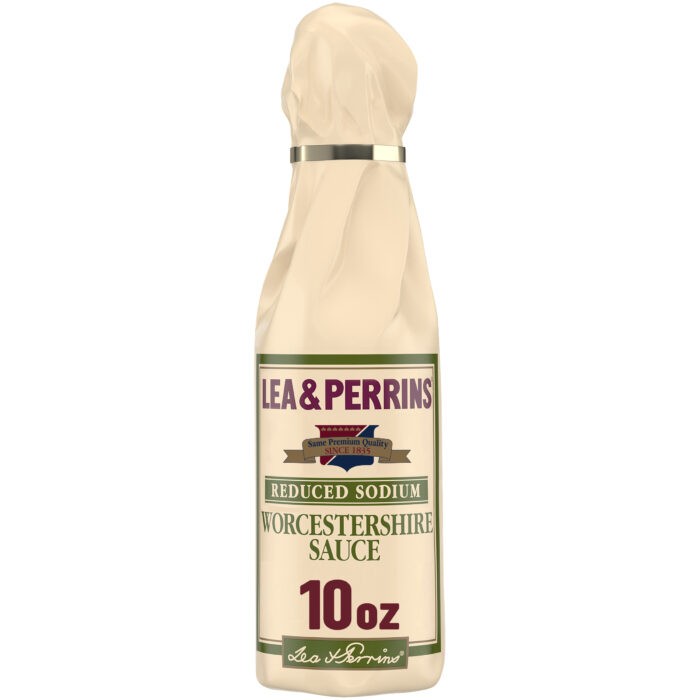Lea & Perrins, Reduced Sodium Worcestershire Sauce, Case Of 12, 10 Fl Oz - Image 1
