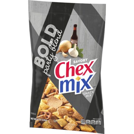 Chex Mix, Snack Mix Savory Bold Party Blend, Case Of 12, 8 Oz