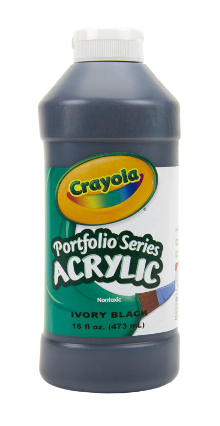 Crayola 16 Oz Portfolio Series Acrylic Paint - Ivory Black
