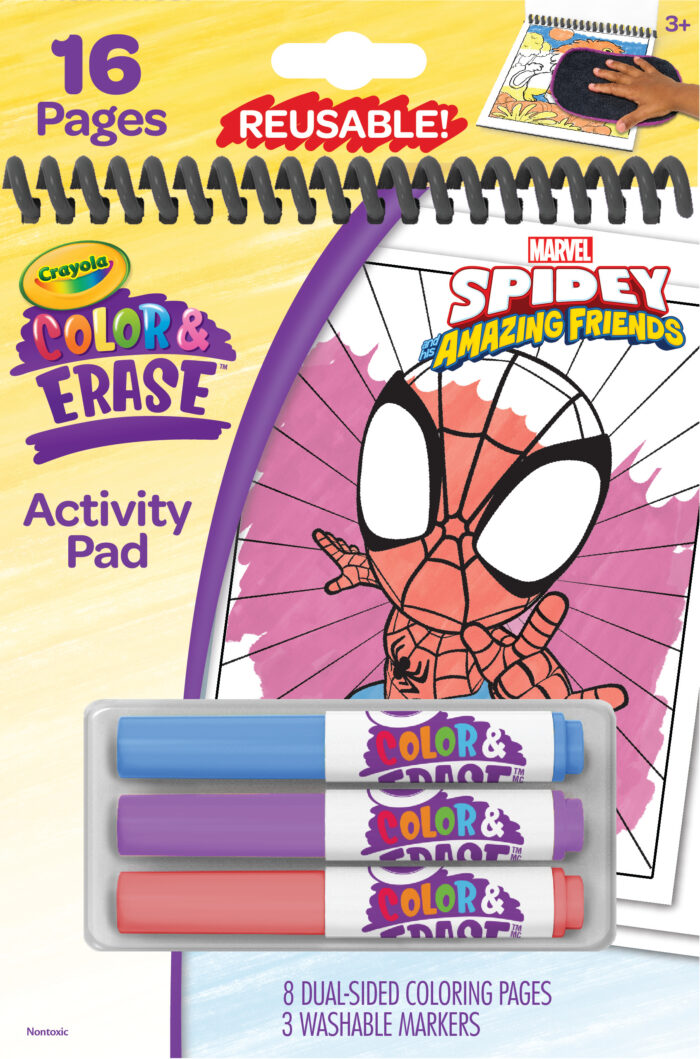 Crayola Clr Erase Spidey/Friend Actvty Pad 18Pk - Image 1
