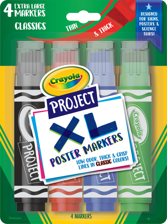 Crayola P/Space 4Ct Xl Classc Poster Mkr,12Pk - Image 1