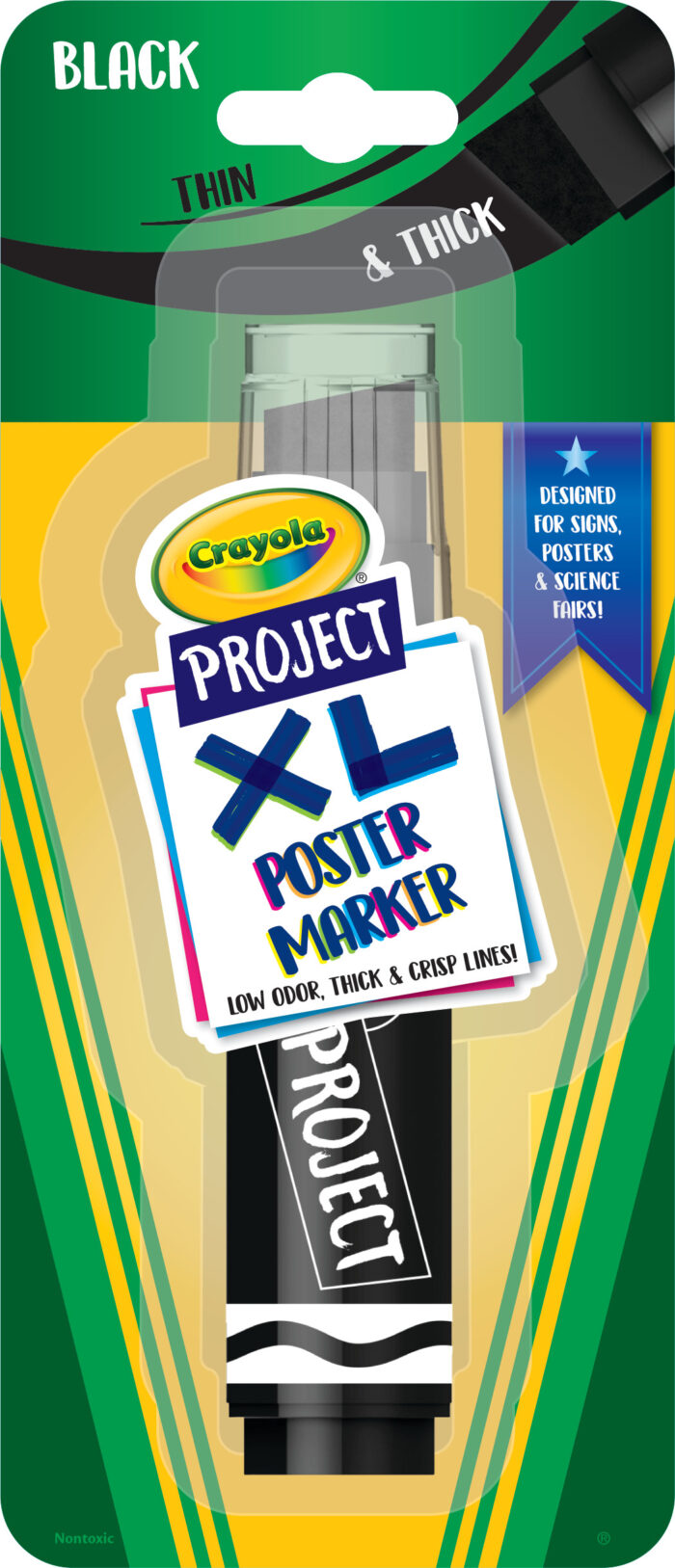 Crayola C/Prjct 1Ct Xl Black Poster Mkr,12Pk - Image 1