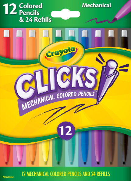 Crayola Clicks Mechanical Clrd Pencils 12Ct 24Pk