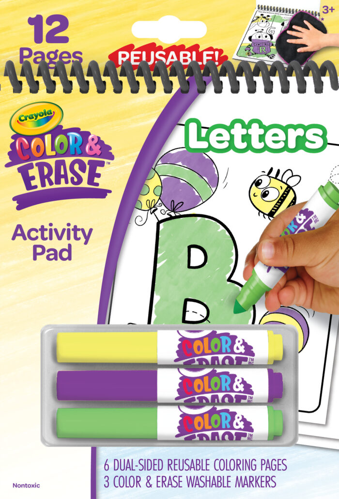 Crayola Clr/Erase Educ Actvty Pad Letters 18Pk - Image 1