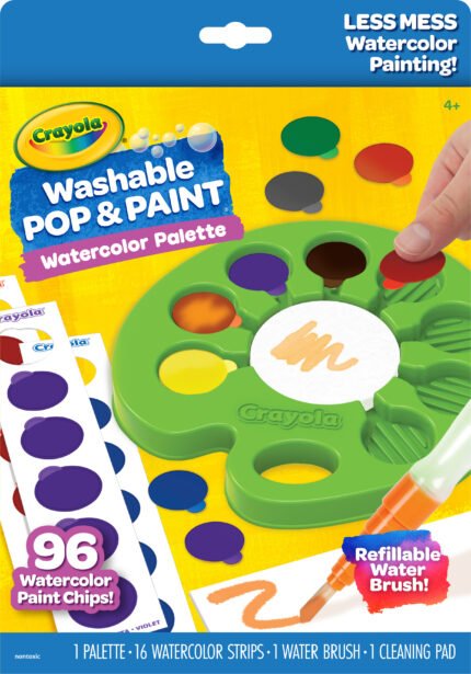 Crayola Pop Paint Wsh Waterclr Palette ,12Pk