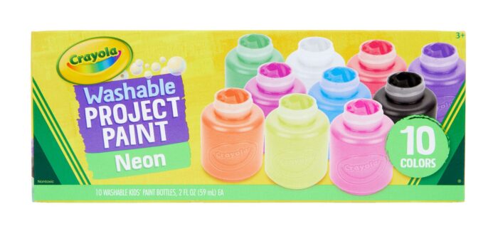 Crayola 10Ct /2Oz Neon Wsh Paint Set,6P,Inners - Image 1