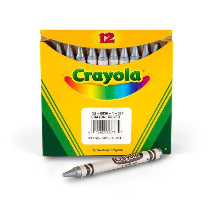Crayola 12 Ct Bulk Crayons, Regular Size - Silver - Image 1