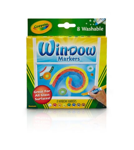 Crayola Mkr 8Ct Wndw Fx Bl Wh  Ng09Mk
