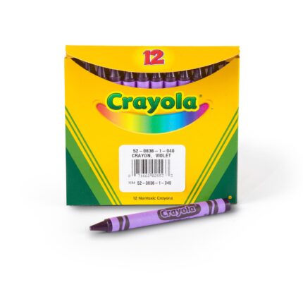 Crayola 12 Ct Bulk Crayons, Regular Size - Violet (Purple)
