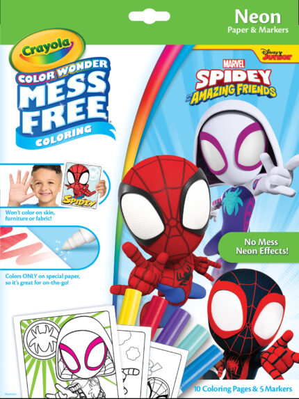 Crayola Cw Spidey Neon Foldalope W/Mkrs,18P