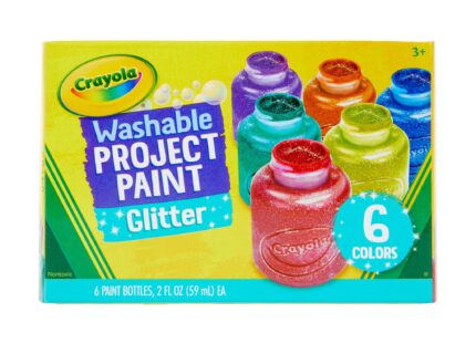 Crayola 6Ct/2Oz Wash Glitter Paint Set,6Pk