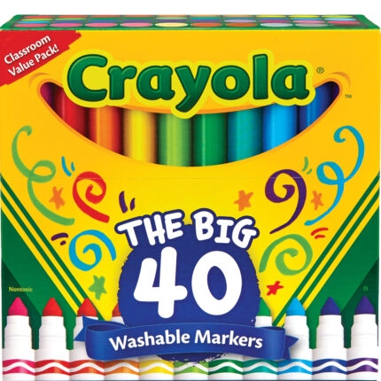Crayola 40Ct Ultra Cln B/L Mkr Set,6Pk
